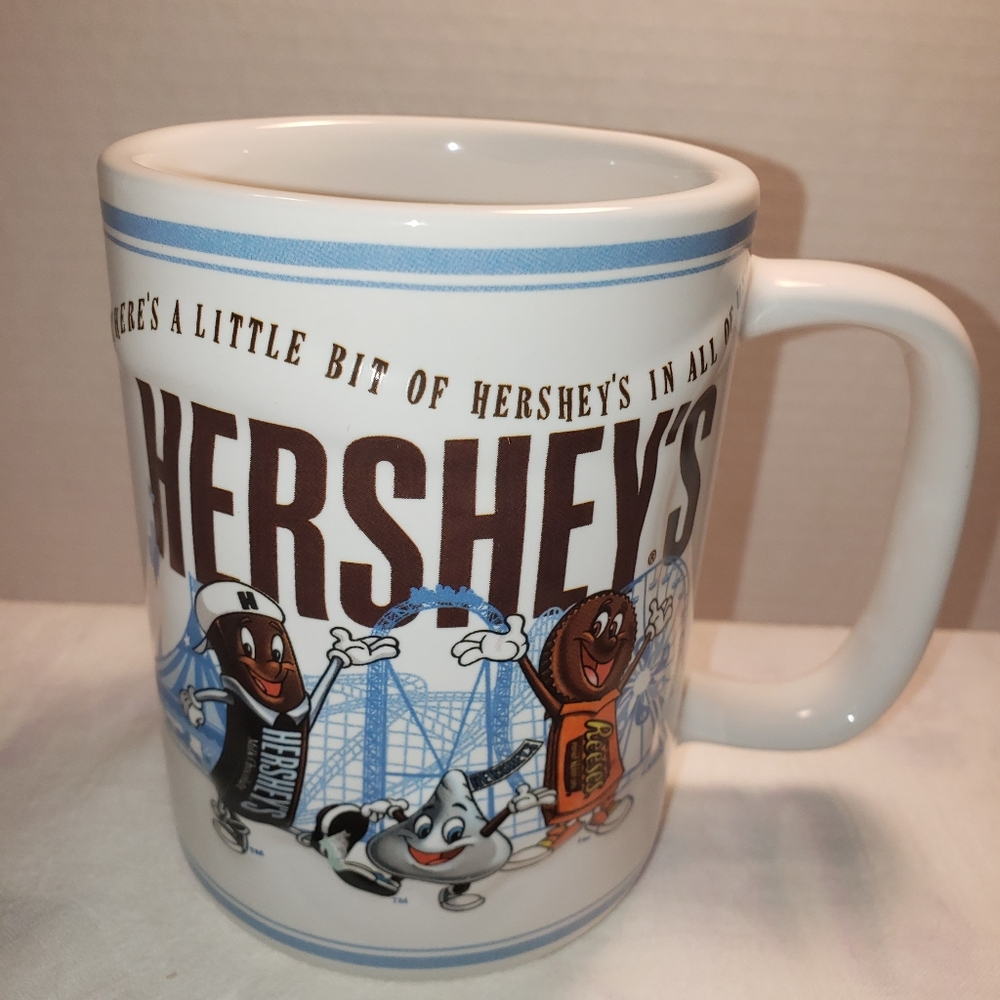 Super Cute Hershey Chocolate Mug with Hershey Candy Bar, Hershey Kiss and Reeses
